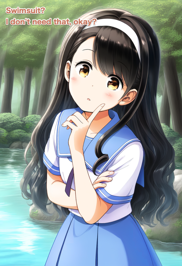 Swimsuit? I don't need that, okay?