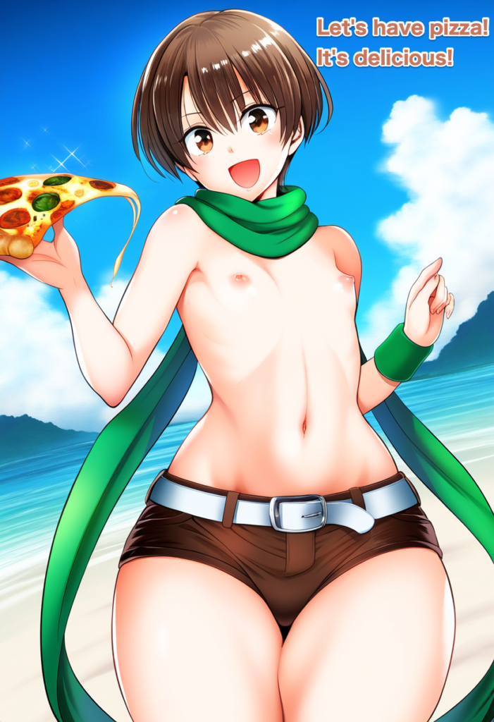Let's have pizza! It's delicious!