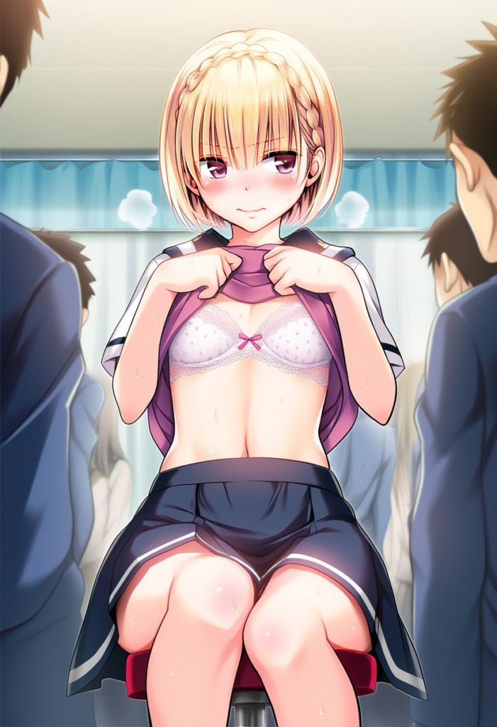 a girl lift up her shirts 15