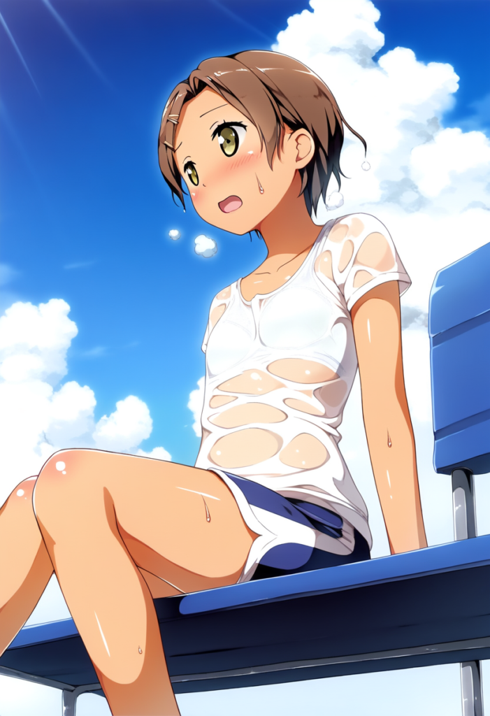 A girl take a rest